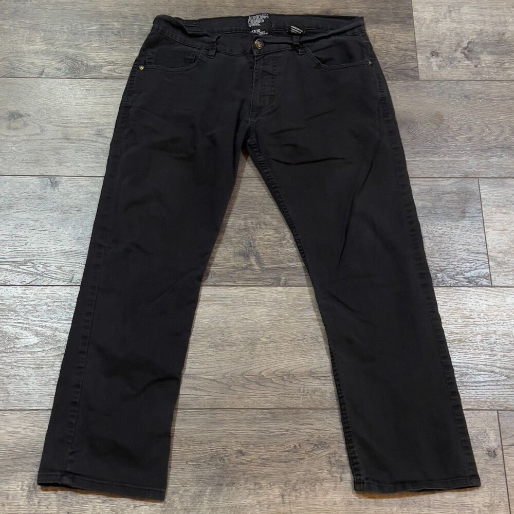Jordan Craig Jeans Black Aged Washed Out Denim Cotton Pants - Mens 34x30